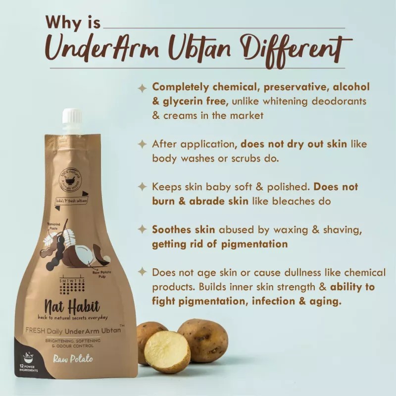 Nat Habit Fresh Daily Underarm Ubtan Raw Potato (40g)