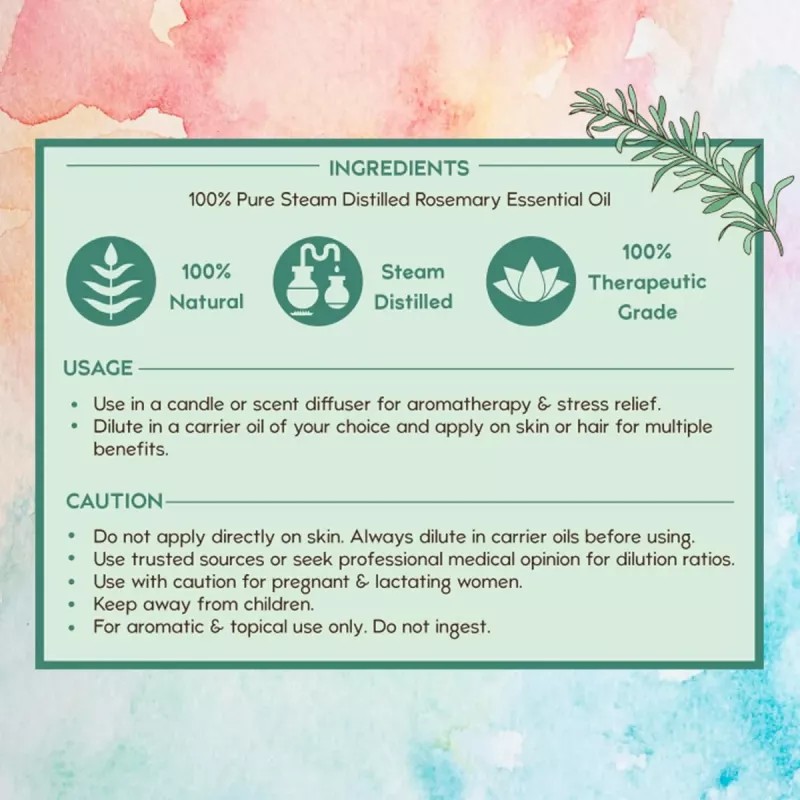 Nat Habit Rosemary Essential Oil (15ml)