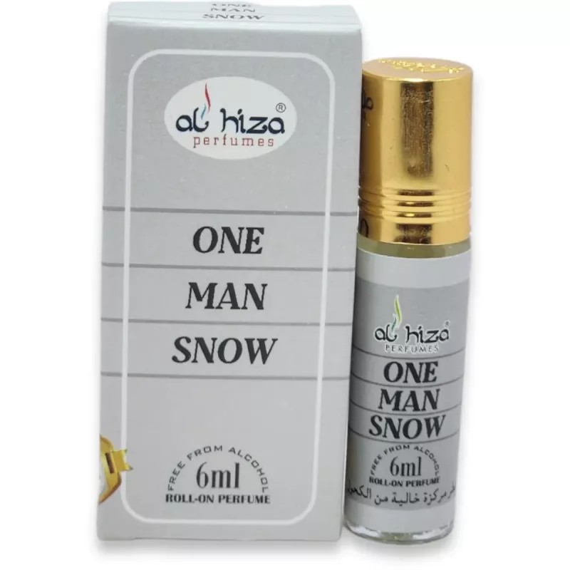 Al Hiza Perfumes One Man Snow Roll-on Perfume Free From Alcohol (6ml, Pack of 6)
