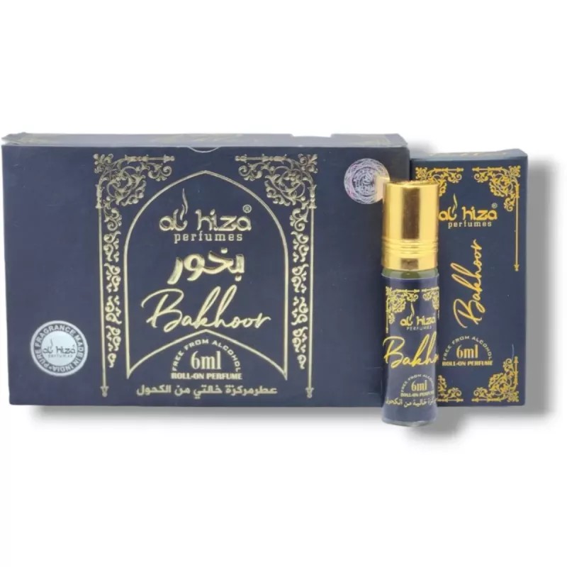 Al Hiza Perfumes Bakhoor Roll-on Perfume Free From Alcohol (6ml, Pack of 6)