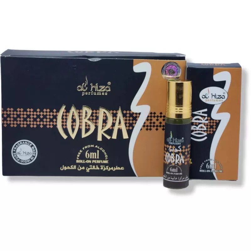 Al Hiza Perfumes Cobra Roll-on Perfume Free From Alcohol (6ml, Pack of 6)