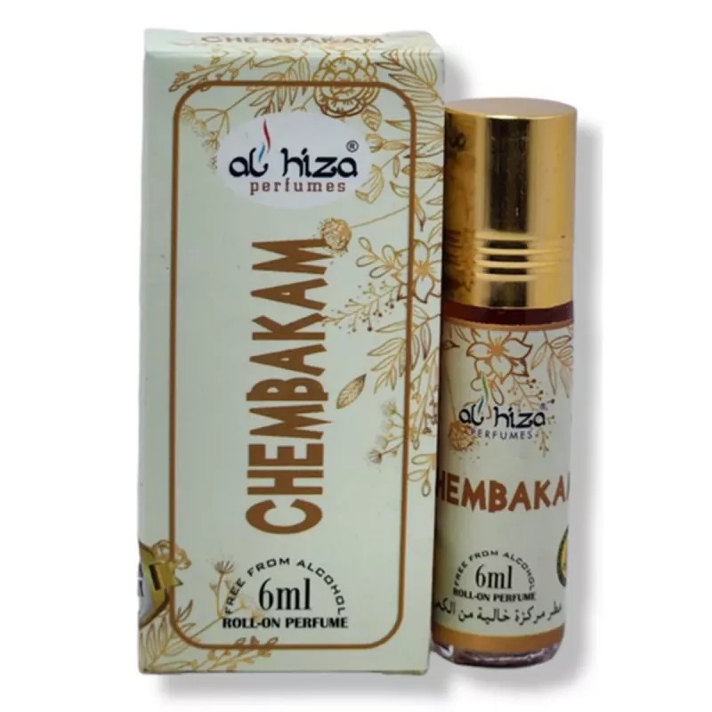 Al Hiza Perfumes Chembakam Roll-on Perfume Free From Alcohol (6ml, Pack of 6)