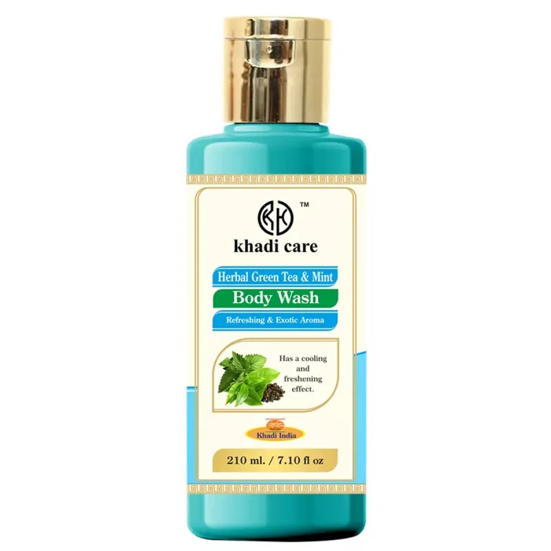 Khadi Care Herbal Green Tea & Mint Body Wash (210ml)