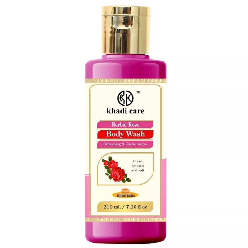 Khadi Care Herbal Rose Body Wash (210ml)