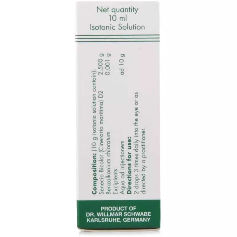 Willmar Schwabe Germany Cineraria Maritima Eye Drops (D2 Without Alcohol) (10ml)