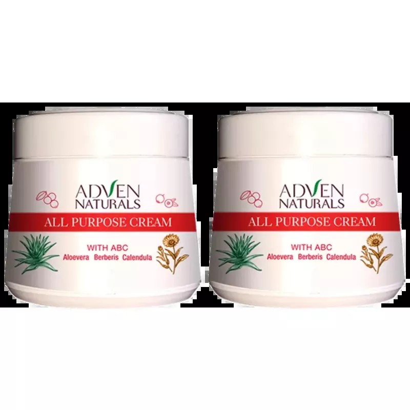 Adven All Purpose Cream with Aloe Vera, Berberis, Calendula (50g, Pack of 2)