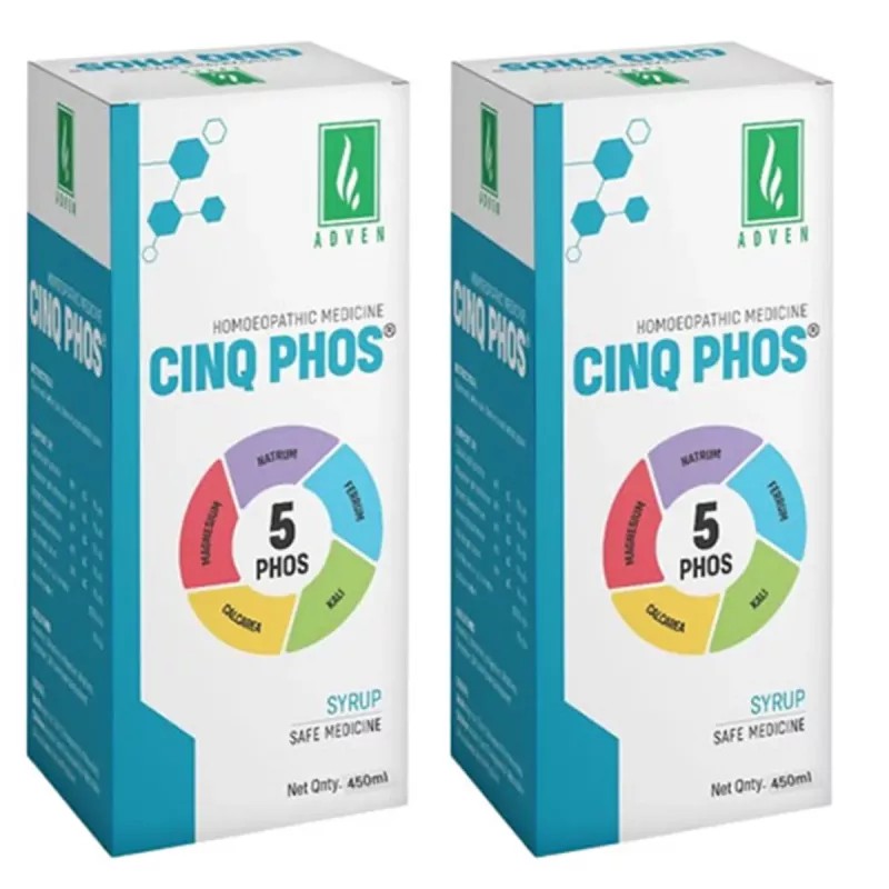 Adven Cinq Phos Syrup (450ml, Pack of 2)