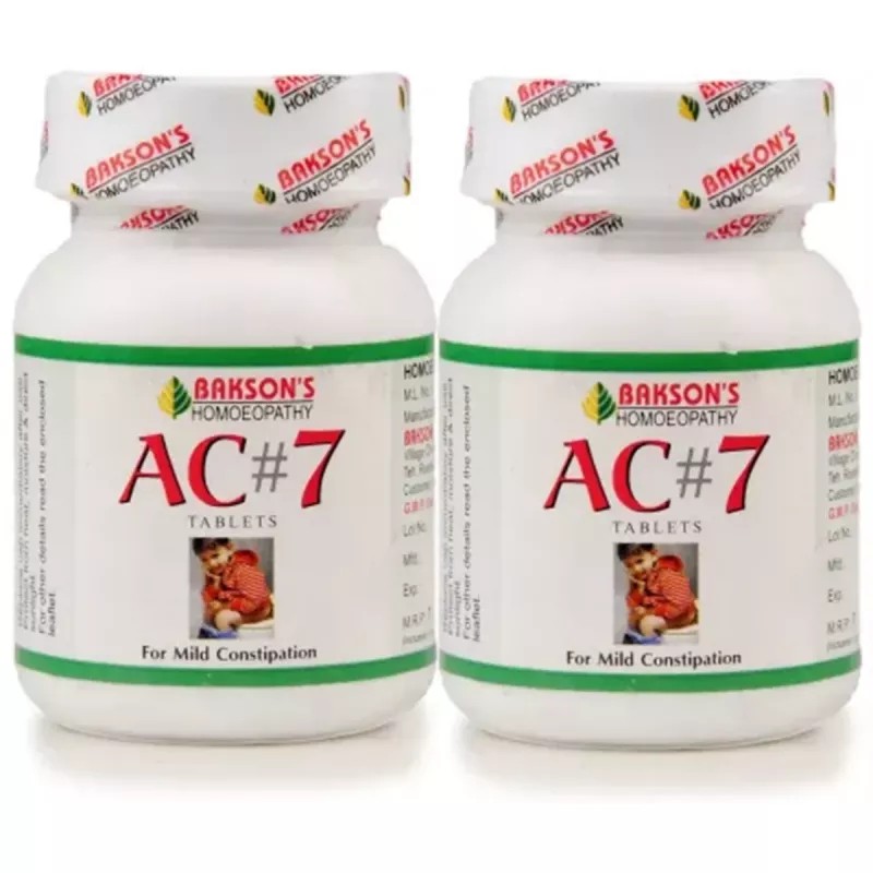Bakson AC 7 Tablets (Constipation) (75tab, Pack of 2)
