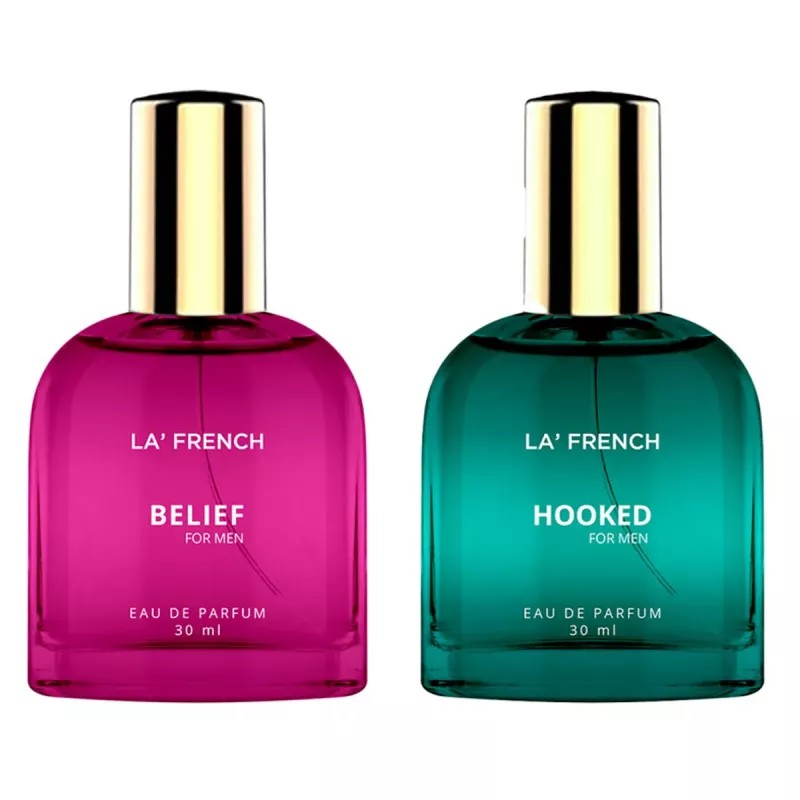 LA French Belief & Hooked Men & Women Eau De Parfum (30ml Each) (1Pack)