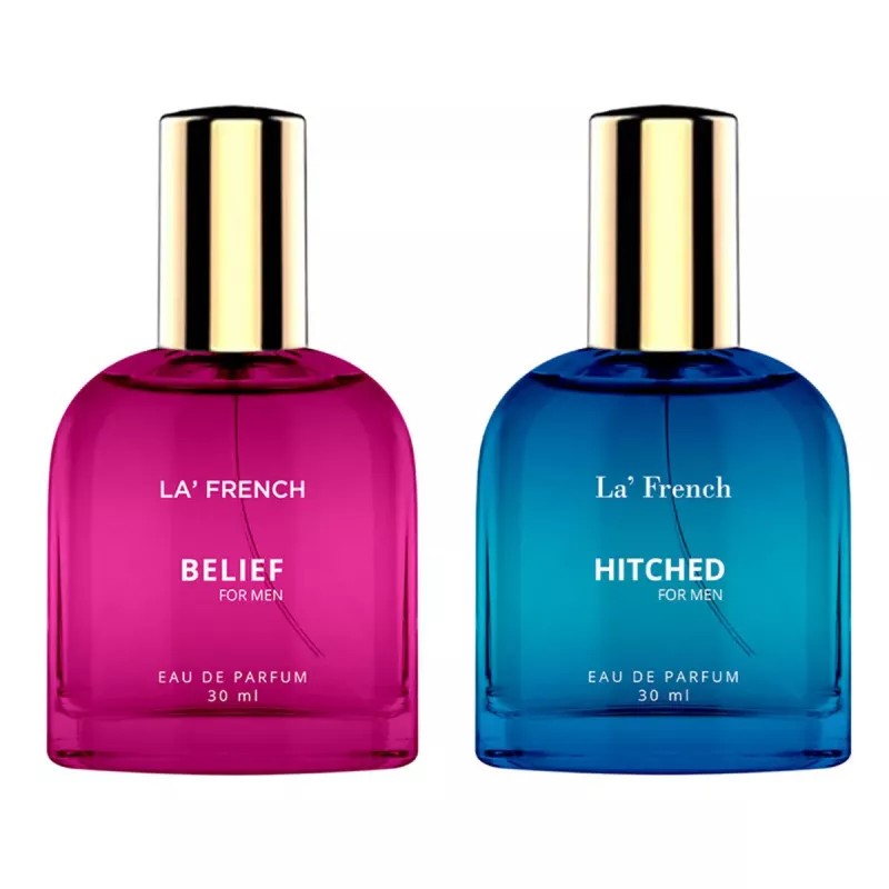 LA French Belief & Hitched For Men & Women Eau De Parfum (30ml Each) (1Pack)