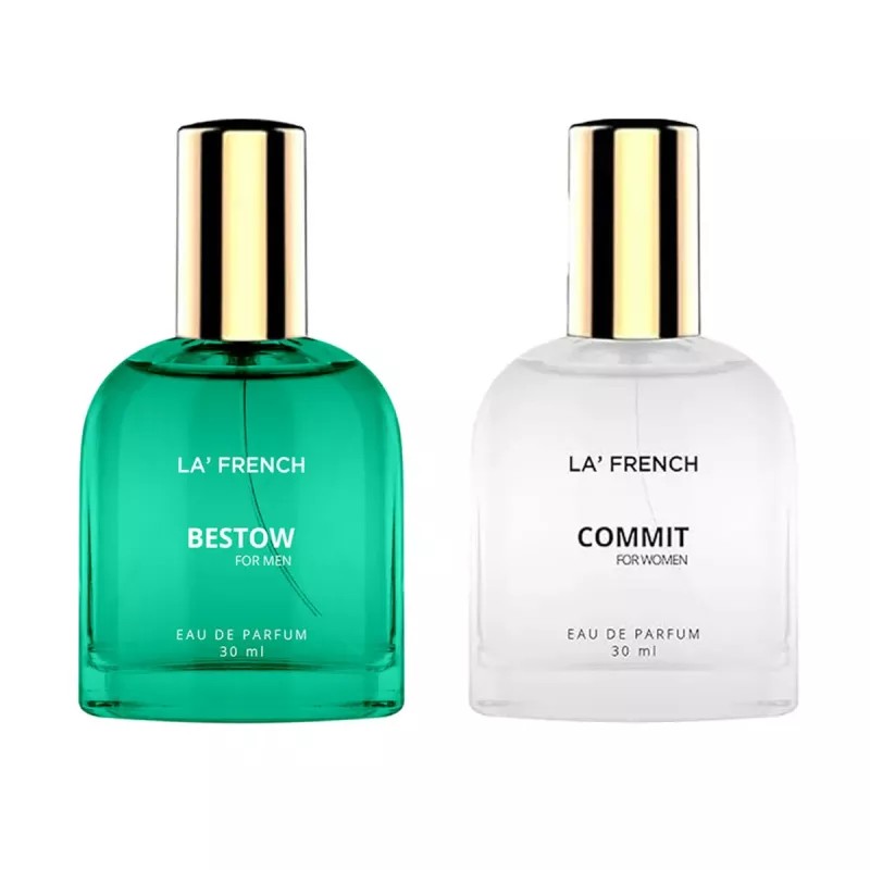 LA French Bestow & Commit For Men & Women Eau De Parfum (30ml Each) (1Pack)