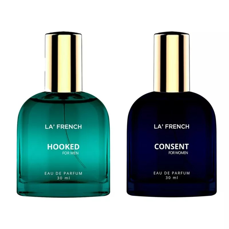 LA French Hooked & Consent For Men & Women Eau De Parfum (30ml Each) (1Pack)
