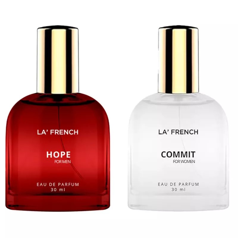 LA French Hope & Commit For Men & Women Eau De Parfum (30ml Each) (1Pack)