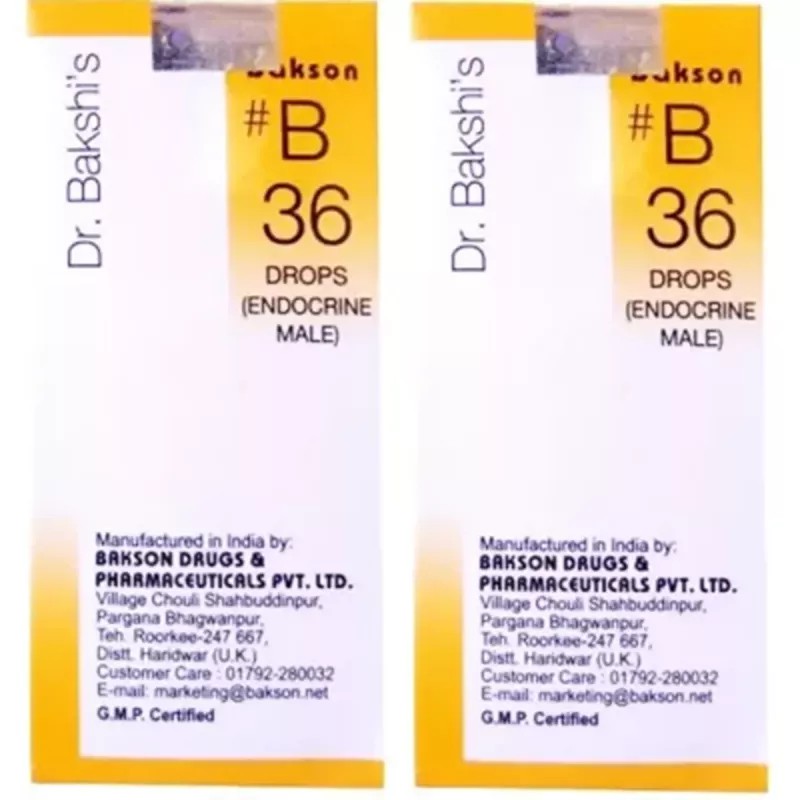 Bakson B36 Endocrine Drops (Male) (30ml, Pack of 2)