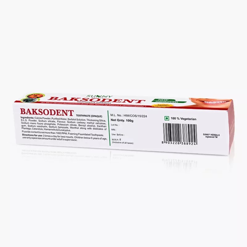 Bakson Baksodent Toothpaste (Saunf Flavour) (100g, Pack of 2)