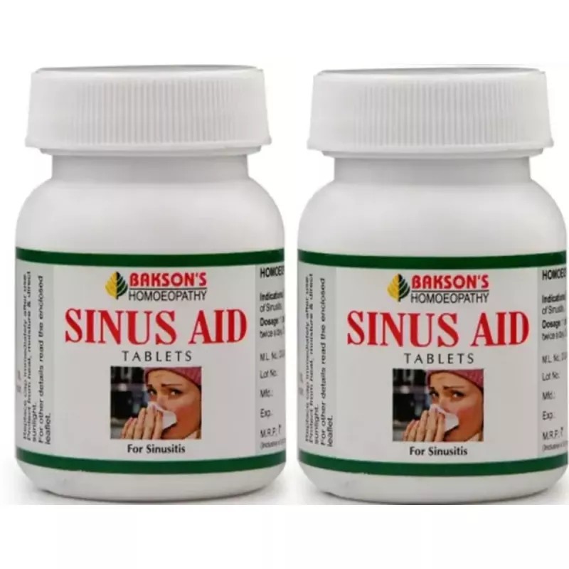 Bakson Sinus Aid Tabs (41 Gram) (75tab, Pack of 2)