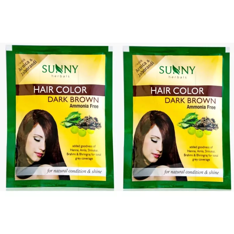 Bakson Sunny Hair Color (Dark Brown) (20g, Pack of 2)