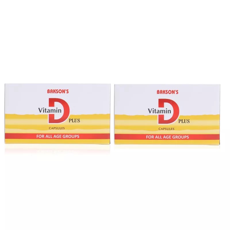 Bakson Vitamin D Plus Capsules (50cap, Pack of 2)
