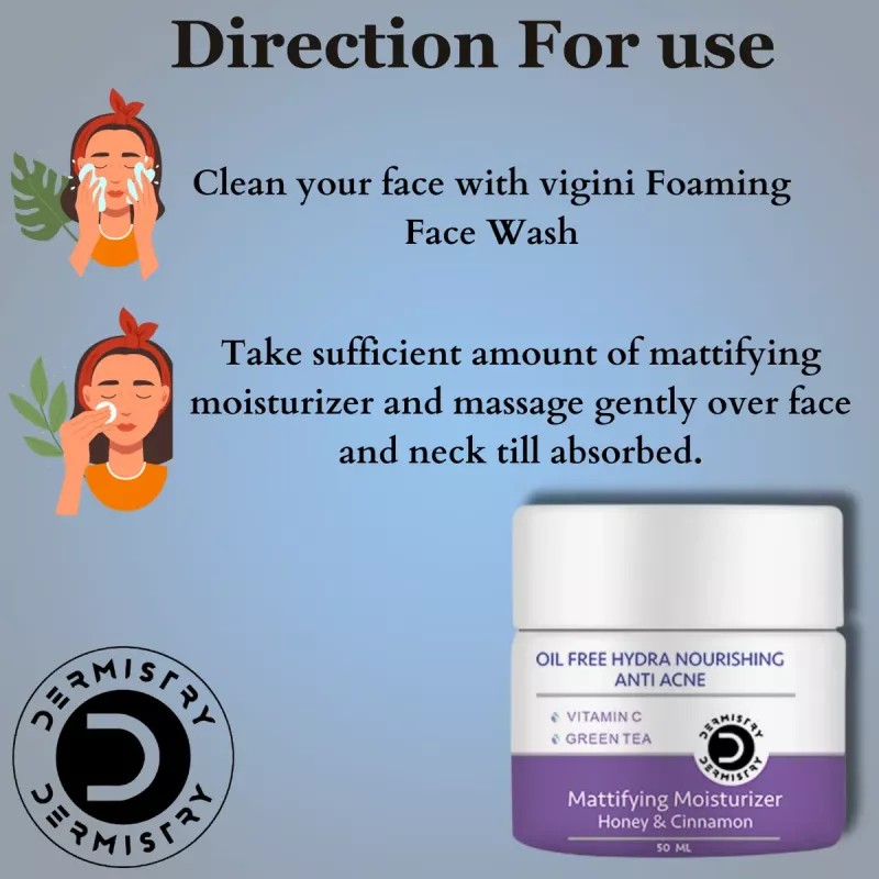Dermistry Mattifying Moisturizer Honey And Cinnamon Cream (50ml)