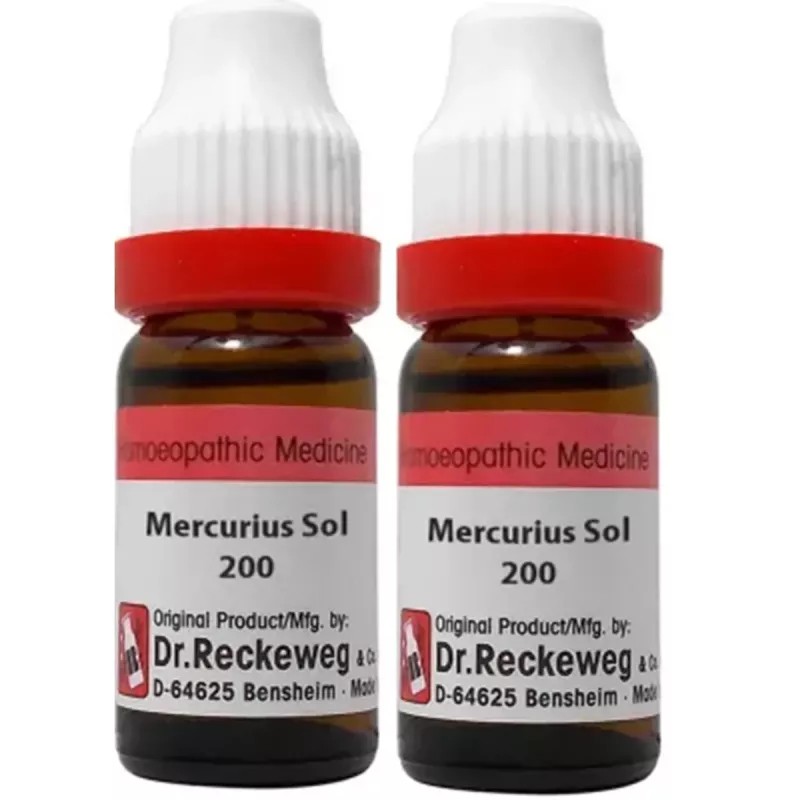 Dr Reckeweg Mercurius Solubilis 200 CH (11ml, Pack of 2)