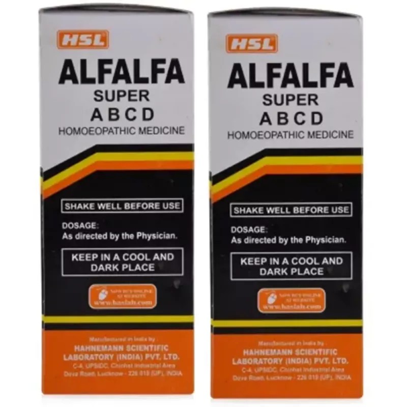 Haslab Alfalfa Super Tonic with Vitamin ABCD (115ml, Pack of 2)