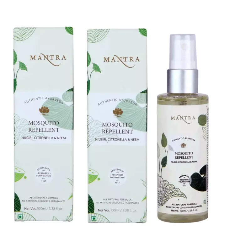 Mantra Herbal Mosquito Repellent (Nilgiri, Citronella & Neem)-Sls, Sles, Parabens, Paraffin Free (1Box, Pack of 2)