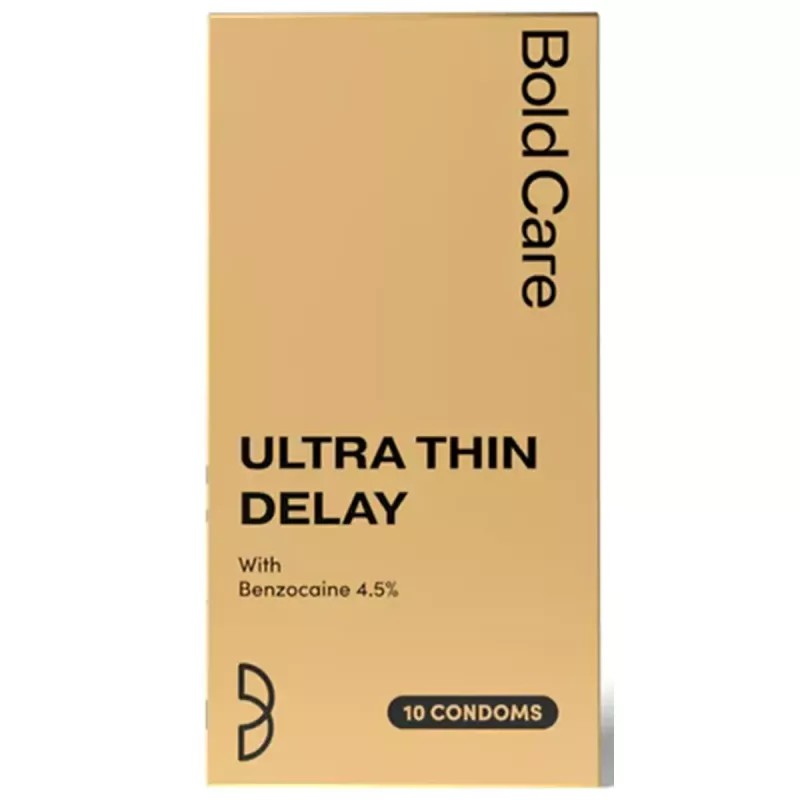 Bold Care Ultra Thin Condoms Delay With Benzocaine 4.5% (10units)