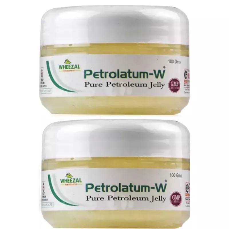 Wheezal Petrolatum-W Pure Petroleum Jelly (100g, Pack of 2)