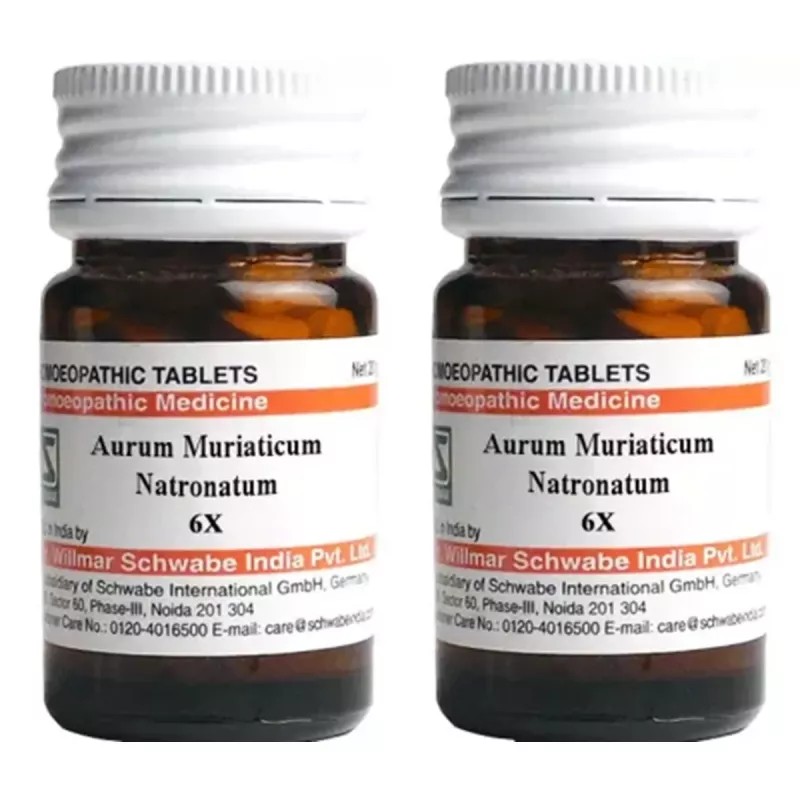 Willmar Schwabe India Aurum Muriaticum Natronatum 6X (20g, Pack of 2)