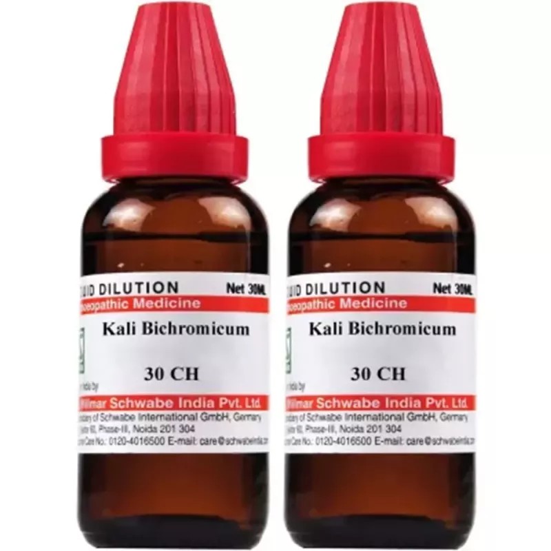 Willmar Schwabe India Kali Bichromicum 30 CH (30ml, Pack of 2)