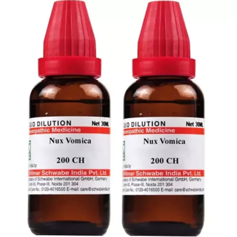 Willmar Schwabe India Nux Vomica 200 CH (30ml, Pack of 2)