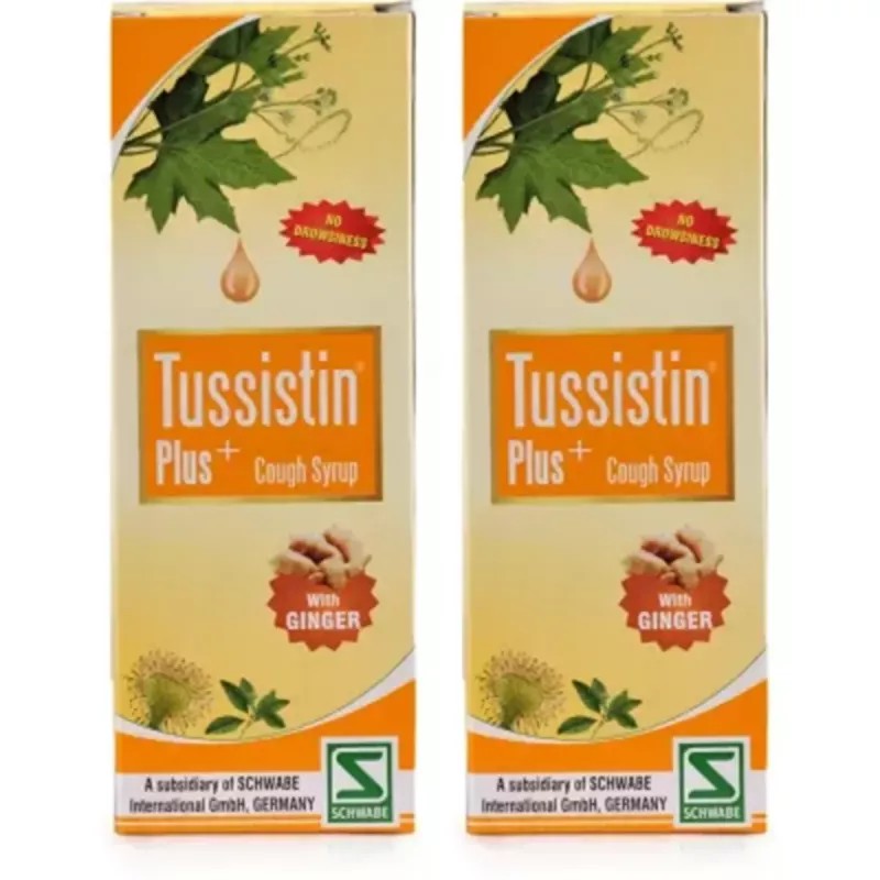 Willmar Schwabe India Tussistin Plus Ginger Cough Syrup (100ml, Pack of 2)