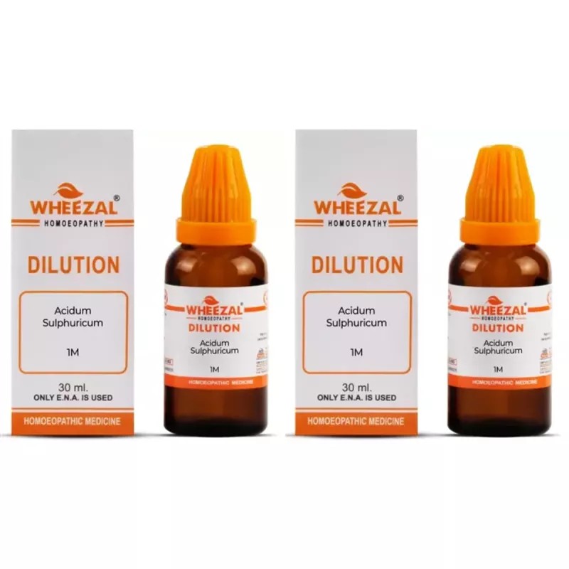 Wheezal Acidum Sulphuricum 1M (1000 CH) (30ml, Pack of 2)