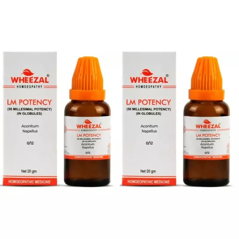 Wheezal Aconitum Napellus LM 0/12 (20g, Pack of 2)