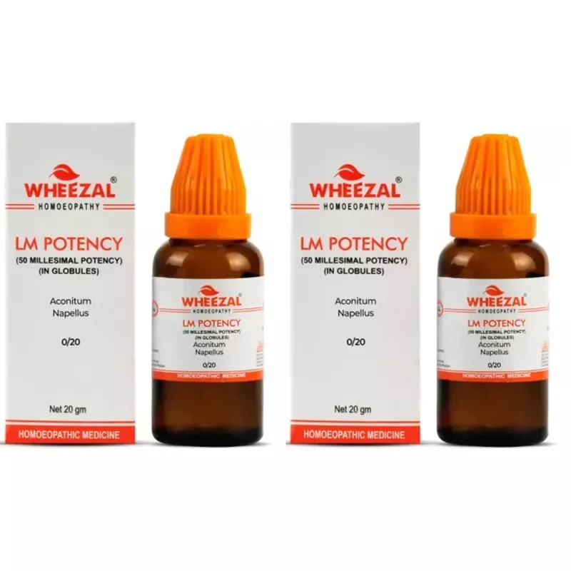 Wheezal Aconitum Napellus LM 0/20 (20g, Pack of 2)