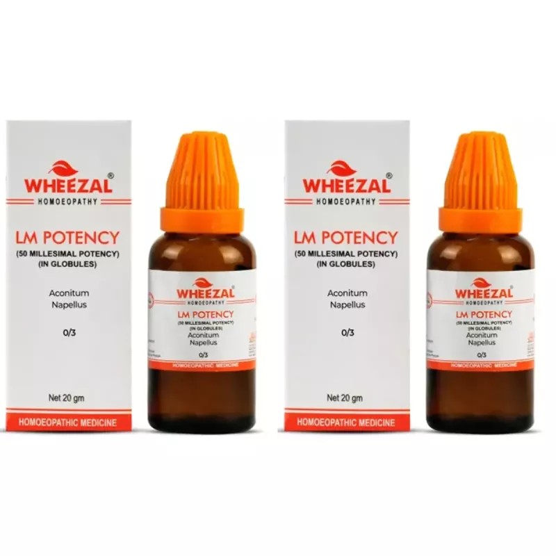 Wheezal Aconitum Napellus LM 0/3 (20g, Pack of 2)