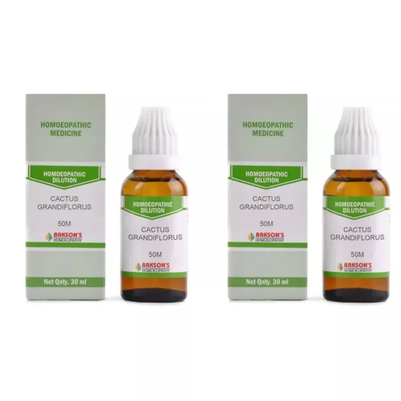 Bakson Cactus Grandiflorus 50M CH (30ml, Pack of 2)