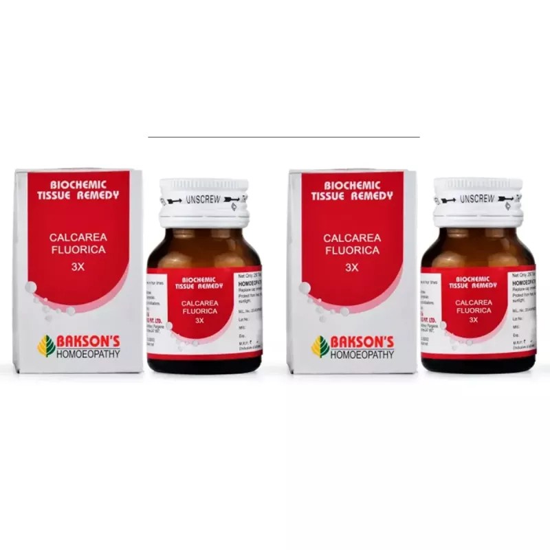 Bakson Calcarea Fluorica 3X (25g, Pack of 2)