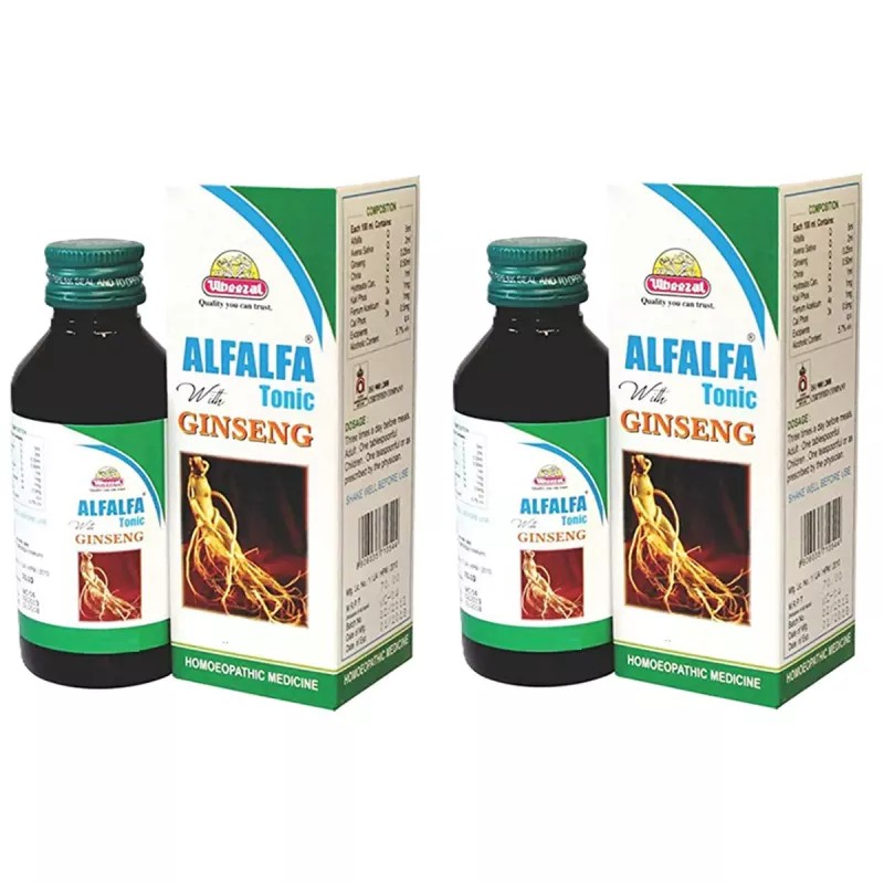 Wheezal Alfalfa With Ginseng (200ml, Pack of 2)