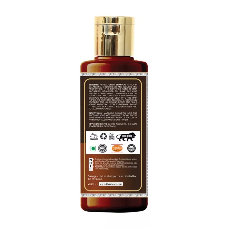Khadi Care Herbal Onion Shampoo (210ml, Pack of 2)