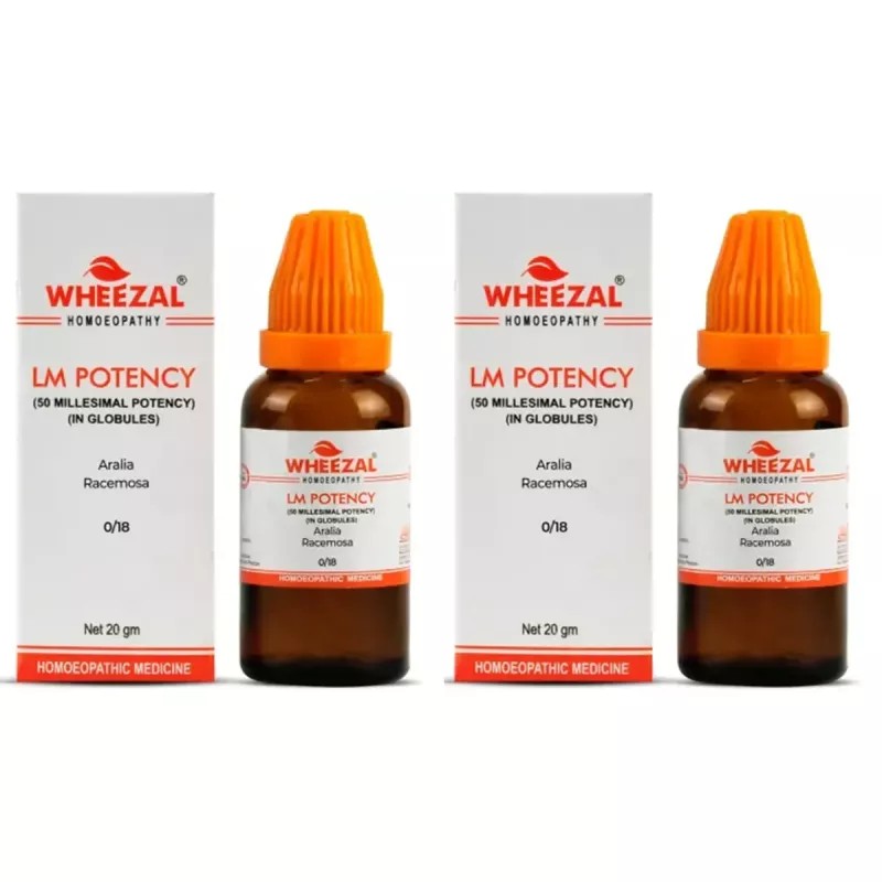 Wheezal Aralia Racemosa LM 0/18 (20g, Pack of 2)