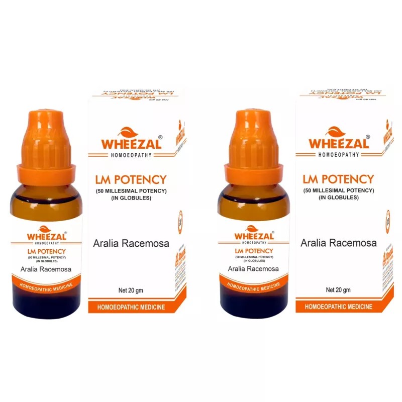 Wheezal Aralia Racemosa LM 0/25 (20g, Pack of 2)