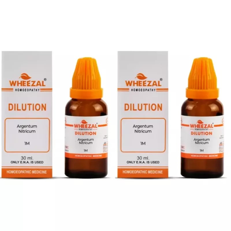 Wheezal Argentum Nitricum 1M (1000 CH) (30ml, Pack of 2)