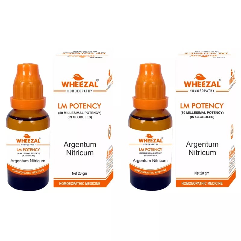 Wheezal Argentum Nitricum LM 0/24 (20g, Pack of 2)