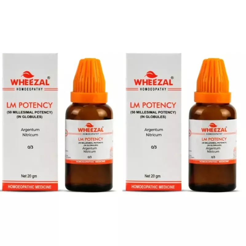 Wheezal Argentum Nitricum LM 0/3 (20g, Pack of 2)