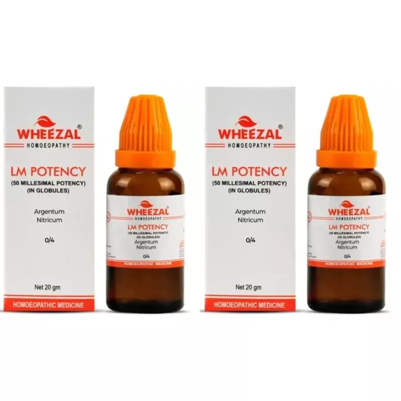 Wheezal Argentum Nitricum LM 0/4 (20g, Pack of 2)