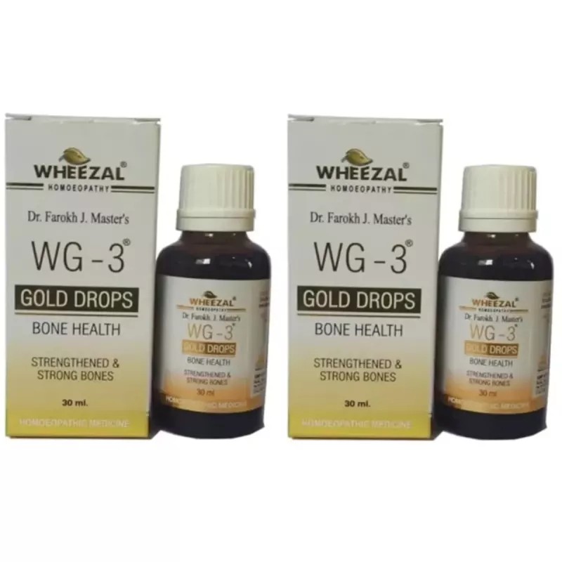 Wheezal WG 3 Gold Drops Bone Health (30ml, Pack of 2)
