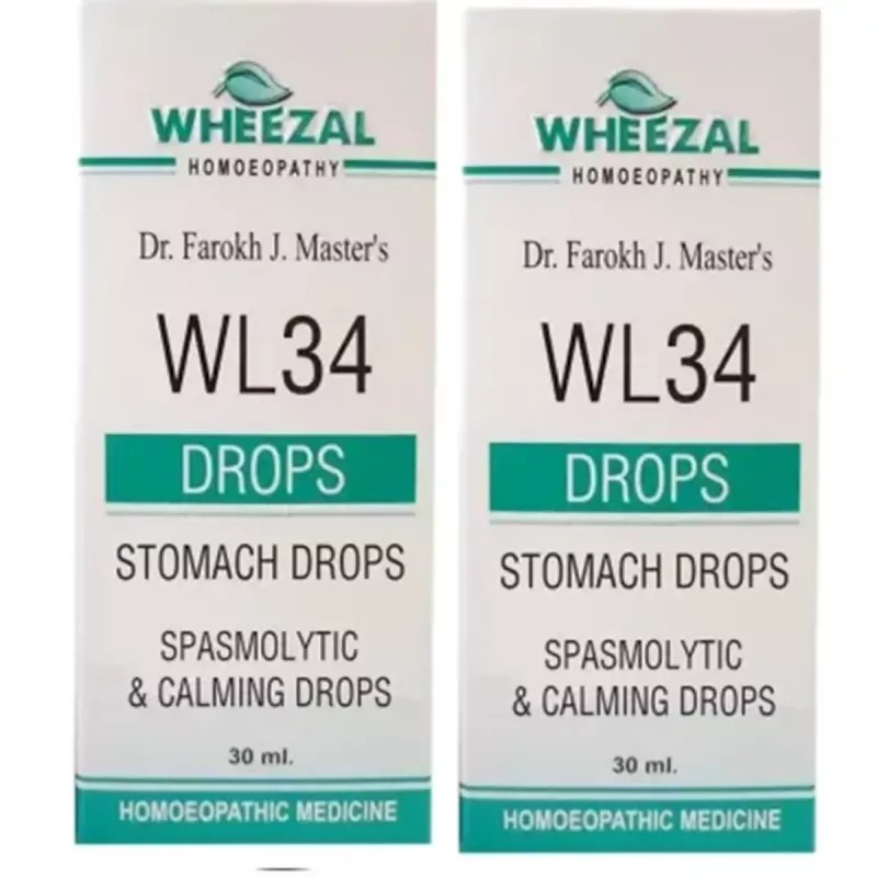 Wheezal WL-34 Stomach Drops (30ml, Pack of 2)