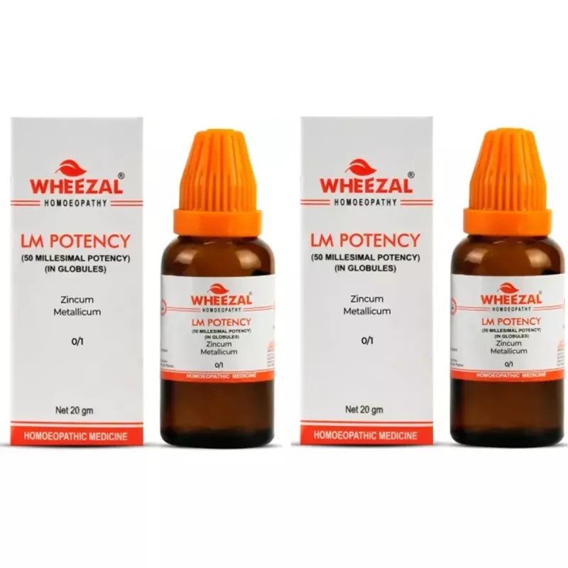 Wheezal Zincum Metallicum LM 0/1 (20g, Pack of 2)