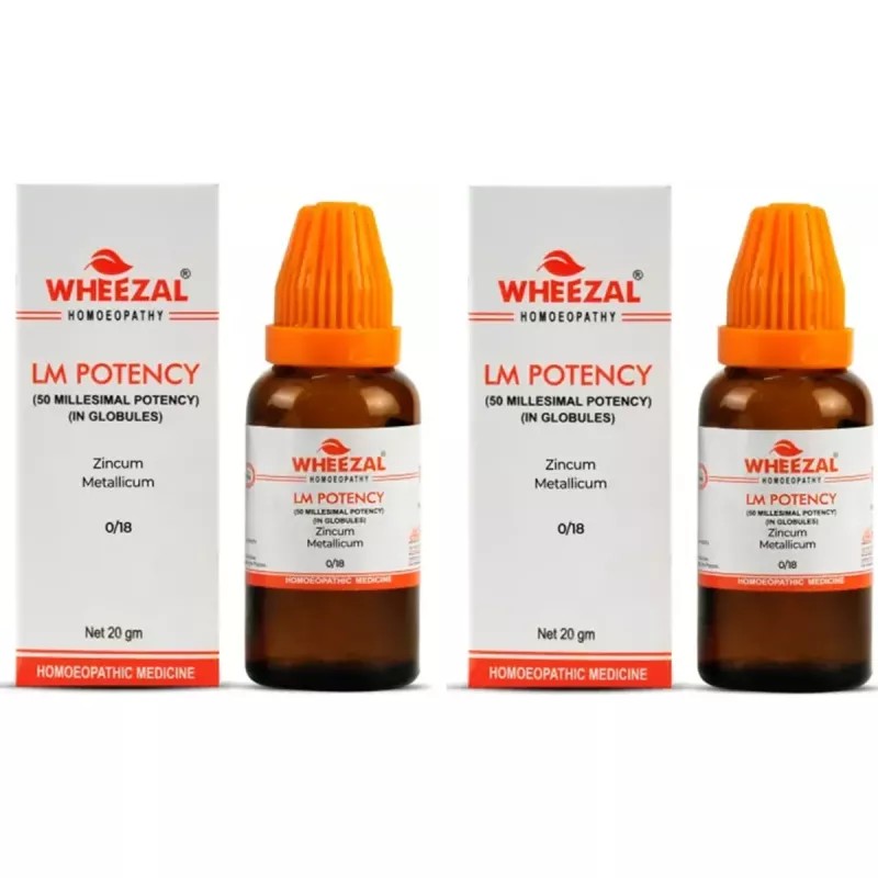 Wheezal Zincum Metallicum LM 0/18 (20g, Pack of 2)